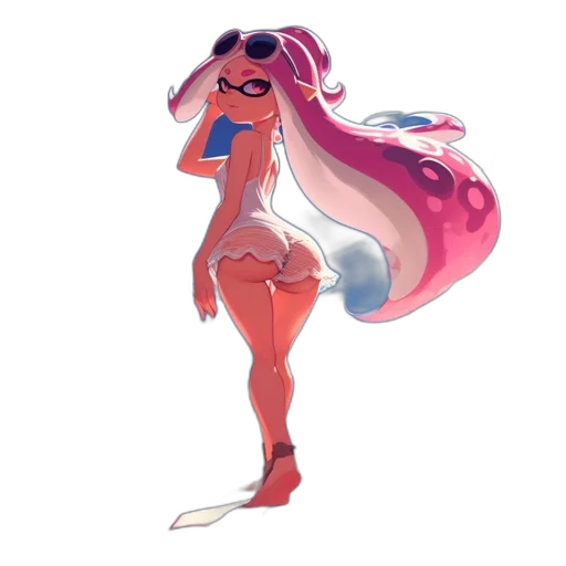 dress, staff, weapon, concept art, pixel art, vaporwave, anime, pastel transparent PNG cut-out
