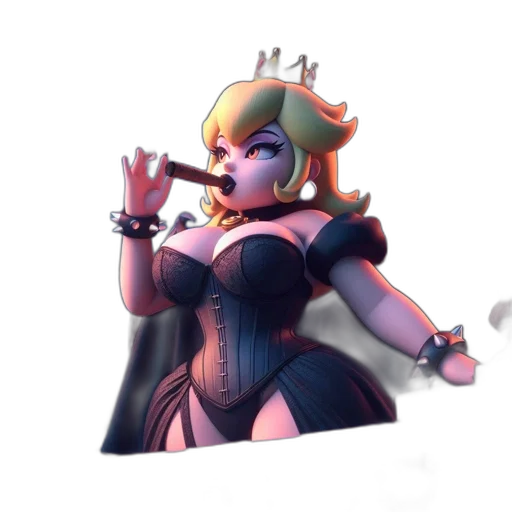 crown, staff, weapon, dress, concept art, 3d render, fantasy art, pixel art transparent PNG cut-out
