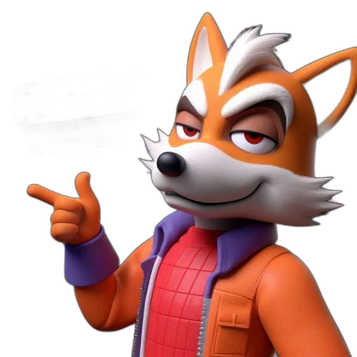jacket, staff, animal, mask, 3d render, concept art, cartoon, pixel art transparent PNG cut-out