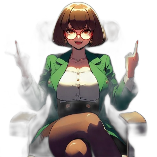 jacket, staff, anime, concept art, pixel art, cartoon, green, earth tones transparent PNG cut-out