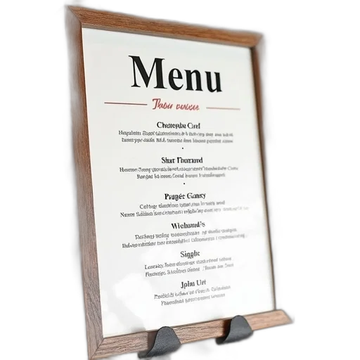 food, personalized, menu, sign transparent PNG cut-out