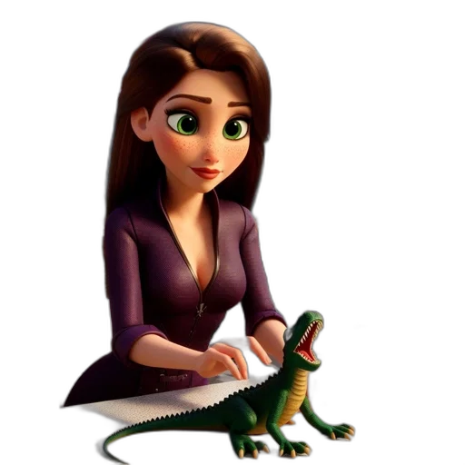dragon, animal, staff, creature, 3d render, concept art, cartoon, fantasy art transparent PNG cut-out