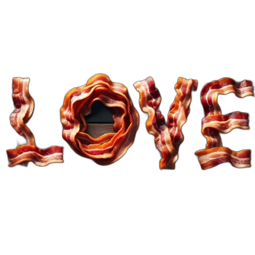 food, jewelry, 3d render, bacon, spells, love, wooden, board transparent PNG cut-out