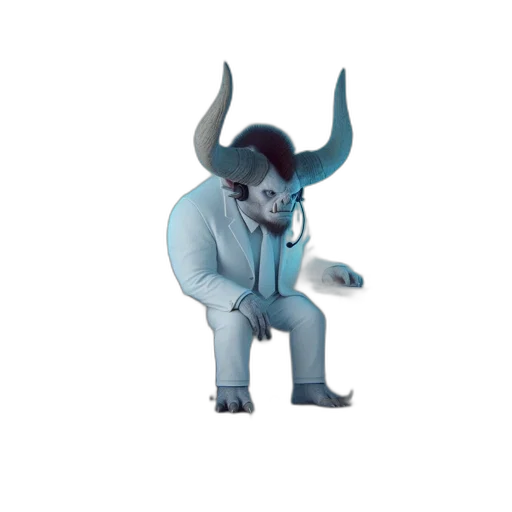 creature, staff, animal, robot, 3d render, concept art, fantasy art, cartoon transparent PNG cut-out