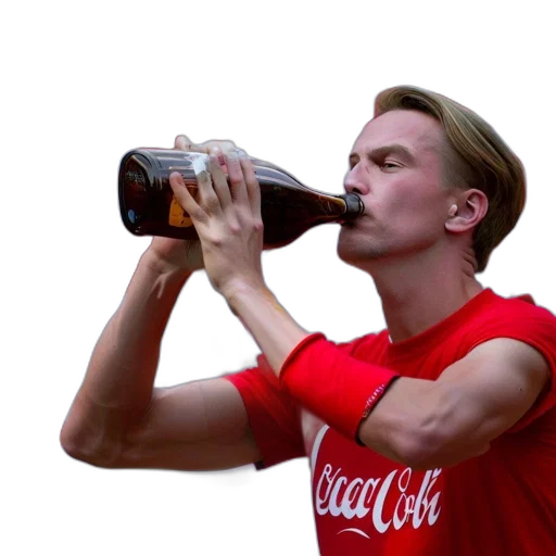 bottle, staff, food, weapon, photorealistic, concept art, 3d render, man transparent PNG cut-out