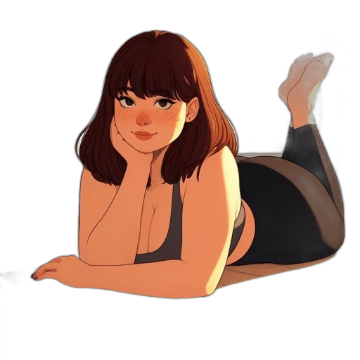 dress, face, creature, hair, cartoon, concept art, anime, watercolor transparent PNG cut-out