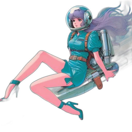 robot, furniture, dress, weapon, vaporwave, concept art, cyberpunk, anime transparent PNG cut-out