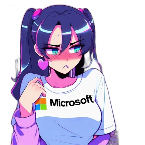 robot, dress, staff, pixel art, vaporwave, anime, cyberpunk, blue transparent PNG cut-out