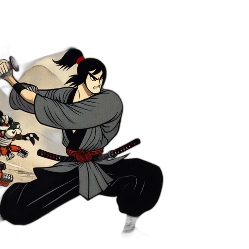weapon, concept art, fantasy art, pixel art, comic book art, fire, traditional, japanese transparent PNG cut-out