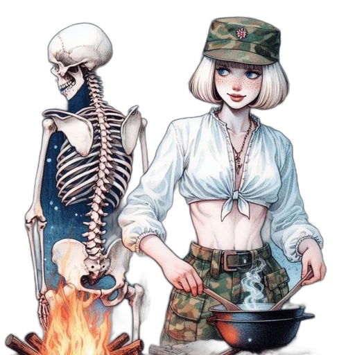 food, concept art, comic book art, fantasy art, pixel art, fire, blue, young transparent PNG cut-out