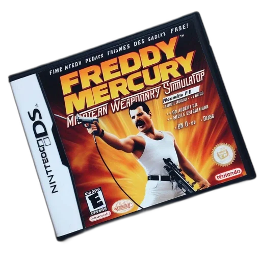 nintendo, game, case, displays, image, freddie, mercury, featuring transparent PNG cut-out