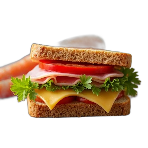 food, weapon, animal, crown, photorealistic, 3d render, ham, cheese transparent PNG cut-out