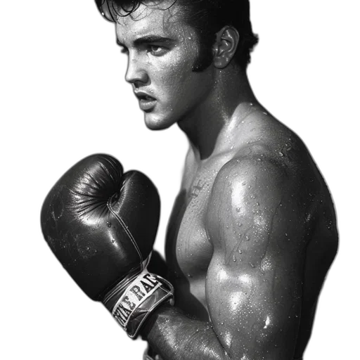 weapon, jacket, photorealistic, young, man, boxing, stance, wearing transparent PNG cut-out