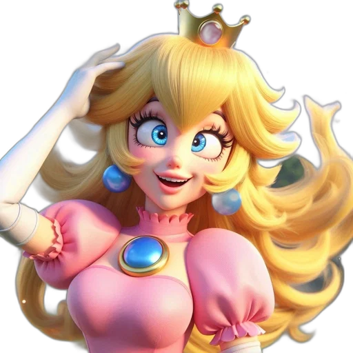 crown, dress, 3d render, concept art, photorealistic, fantasy art, princess, blonde transparent PNG cut-out
