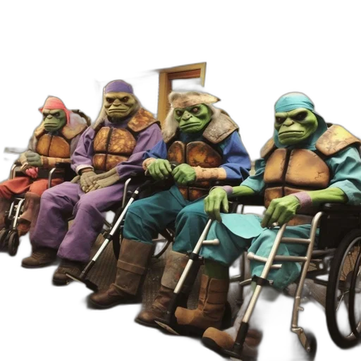 furniture, concept art, 3d render, outer space, four, aged, characters, resembling transparent PNG cut-out
