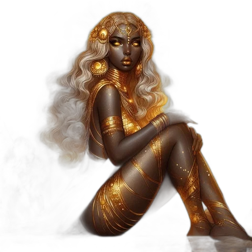 fantasy art, concept art, comic book art, 3d render, outer space, golden, earth tones, dark transparent PNG cut-out