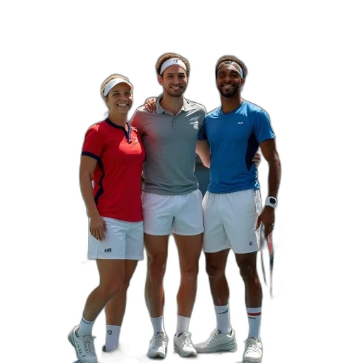 staff, 3d render, players, celebrate transparent PNG cut-out