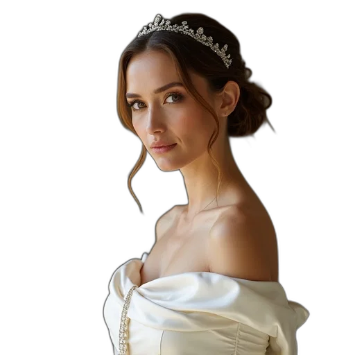 crown, jewelry, dress, photorealistic transparent PNG cut-out