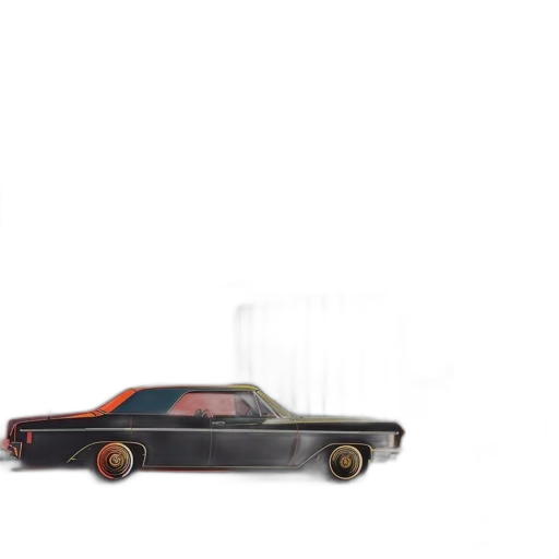 car, weapon, 3d render, photorealistic, concept art, fog, vintage, black transparent PNG cut-out