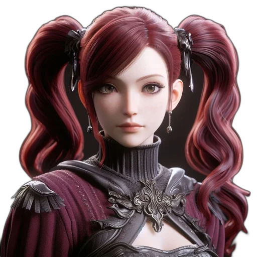 hair, crown, face, fantasy art, 3d render, concept art, photorealistic, dark transparent PNG cut-out