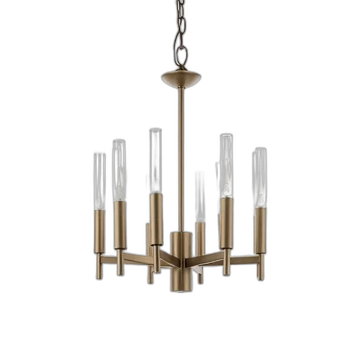 jewelry, 3d render, modern, chandelier, sleek, metallic, finish, series transparent PNG cut-out