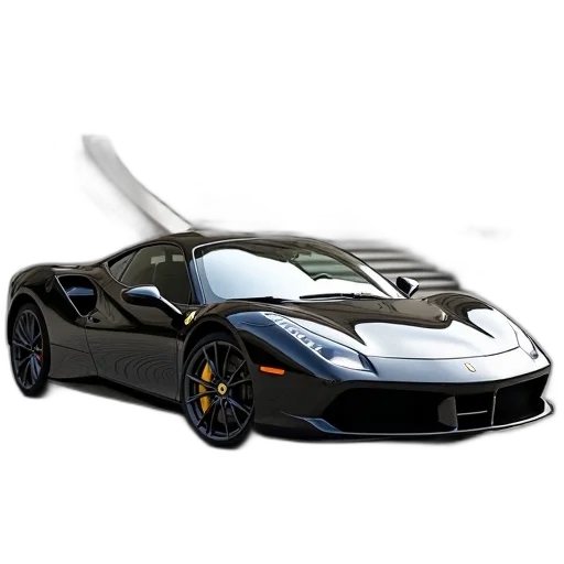 car, weapon, 3d render, photorealistic, concept art, sleek, black, sports transparent PNG cut-out