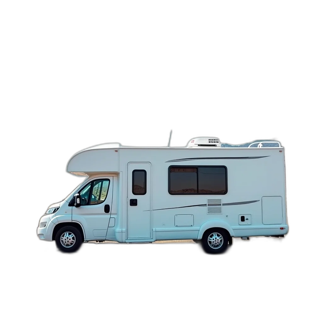 car, staff, 3d render, photorealistic, concept art, white, recreational, vehicle transparent PNG cut-out