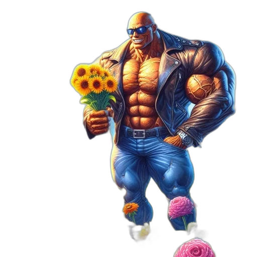jacket, weapon, robot, concept art, pixel art, vaporwave, 3d render, man transparent PNG cut-out