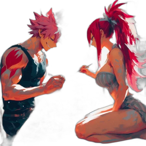 concept art, anime, watercolor, comic book art, fire, underwater, sunset, rain transparent PNG cut-out