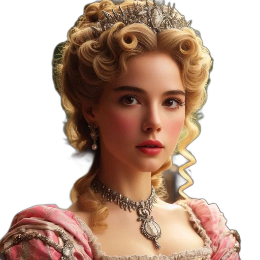 crown, jewelry, face, dress, photorealistic, oil painting, fantasy art, concept art transparent PNG cut-out