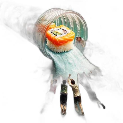 umbrella, bottle, mask, hair, concept art, watercolor, fantasy art, photorealistic transparent PNG cut-out