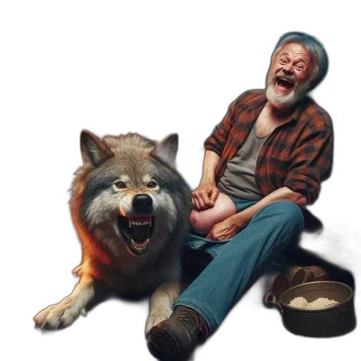 animal, creature, concept art, fantasy art, photorealistic, pixel art, forest, elderly transparent PNG cut-out