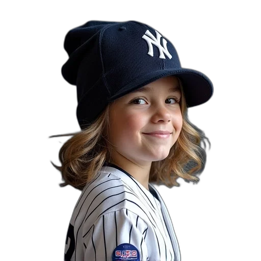 hat, hair, crown, face, photorealistic, new, era, kids transparent PNG cut-out