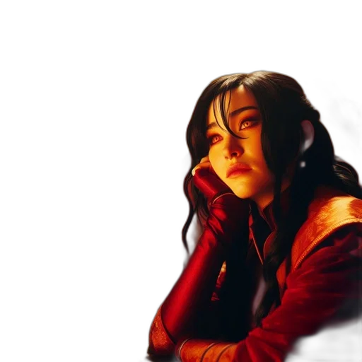 face, comic book art, photorealistic, concept art, fantasy art, outer space, fire, red transparent PNG cut-out