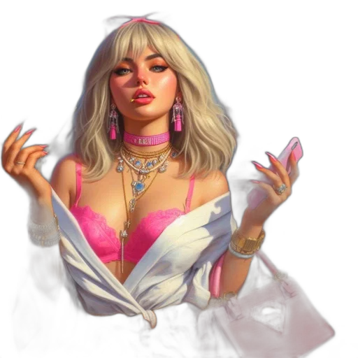 jewelry, concept art, fantasy art, photorealistic, pixel art, neon lights, pastel, neon transparent PNG cut-out