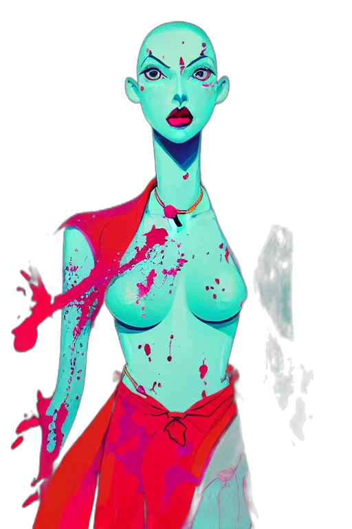 dress, concept art, comic book art, fantasy art transparent PNG cut-out