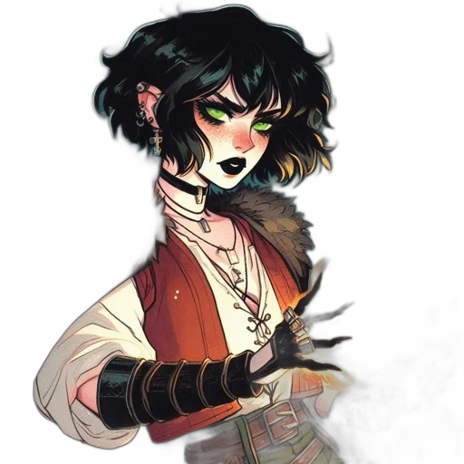 staff, jacket, weapon, mask, fantasy art, concept art, watercolor, pixel art transparent PNG cut-out
