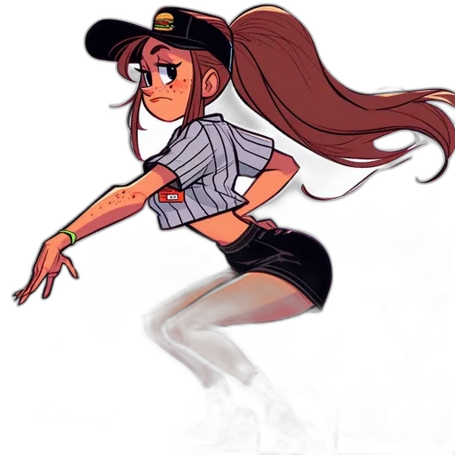 staff, hat, concept art, cartoon, anime, comic book art, dark, monochrome transparent PNG cut-out