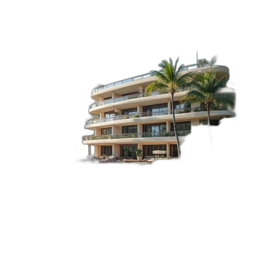 building, tree, umbrella, furniture transparent PNG cut-out