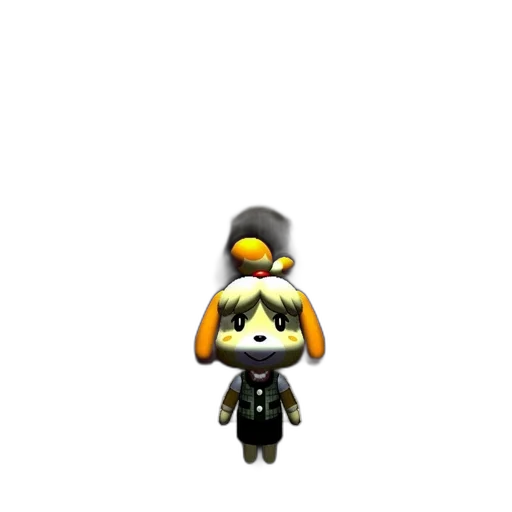 staff, animal, hat, creature, 3d render, pixel art, concept art, monochrome transparent PNG cut-out