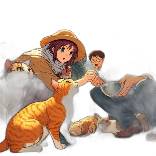 staff, animal, creature, hat, concept art, fantasy art, watercolor, pixel art transparent PNG cut-out