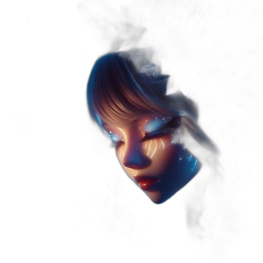 face, mask, robot, creature, concept art, 3d render, photorealistic, fantasy art transparent PNG cut-out