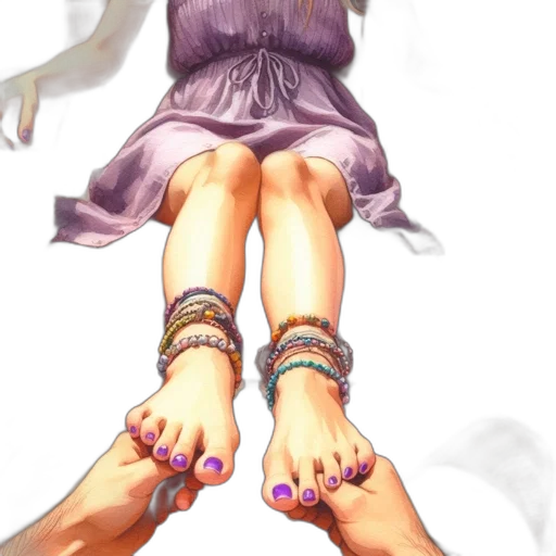 shoes, dress, jewelry, photorealistic, watercolor, 3d render, concept art, pastel transparent PNG cut-out