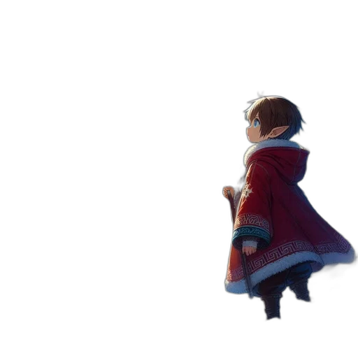 jacket, staff, robot, sword, concept art, 3d render, pixel art, anime transparent PNG cut-out