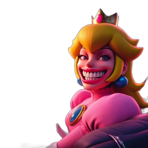 crown, face, weapon, creature, concept art, 3d render, vaporwave, animated transparent PNG cut-out
