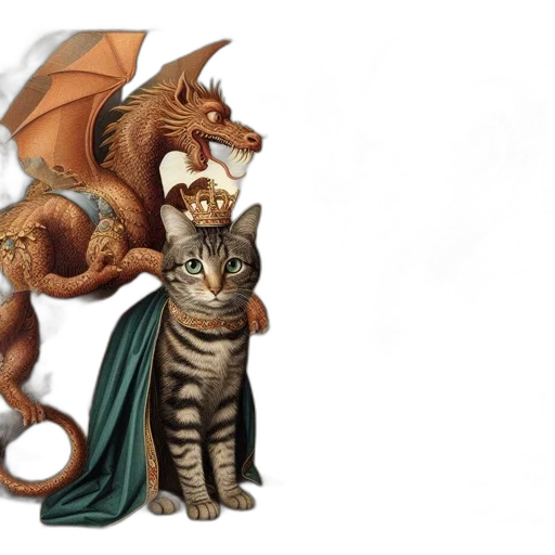 dragon, fantasy art, concept art, pixel art, watercolor, two, panels, depict transparent PNG cut-out