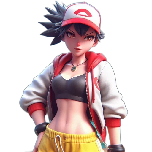 jacket, hat, staff, weapon, concept art, 3d render, pixel art, comic book art transparent PNG cut-out