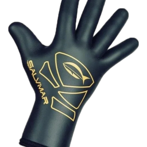 salvimar, glove, gold, logo, featuring, fish, brand, name transparent PNG cut-out