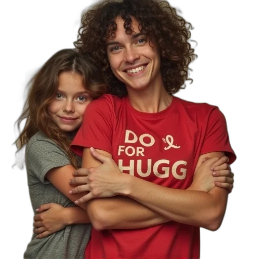 full, send, hug, shirt transparent PNG cut-out