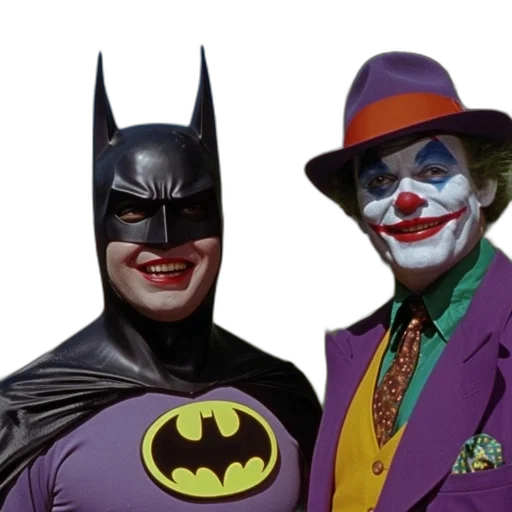 batman, joker, stand, city, setting, his, iconic, outfit transparent PNG cut-out